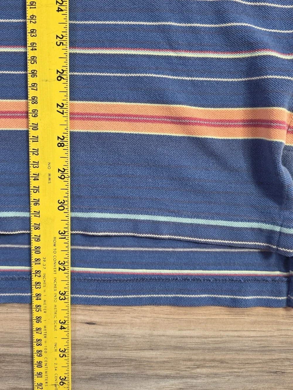 Vintage 90s Polo Ralph Lauren Striped Short Sleeve Polo Shirt Blue XL Men's
